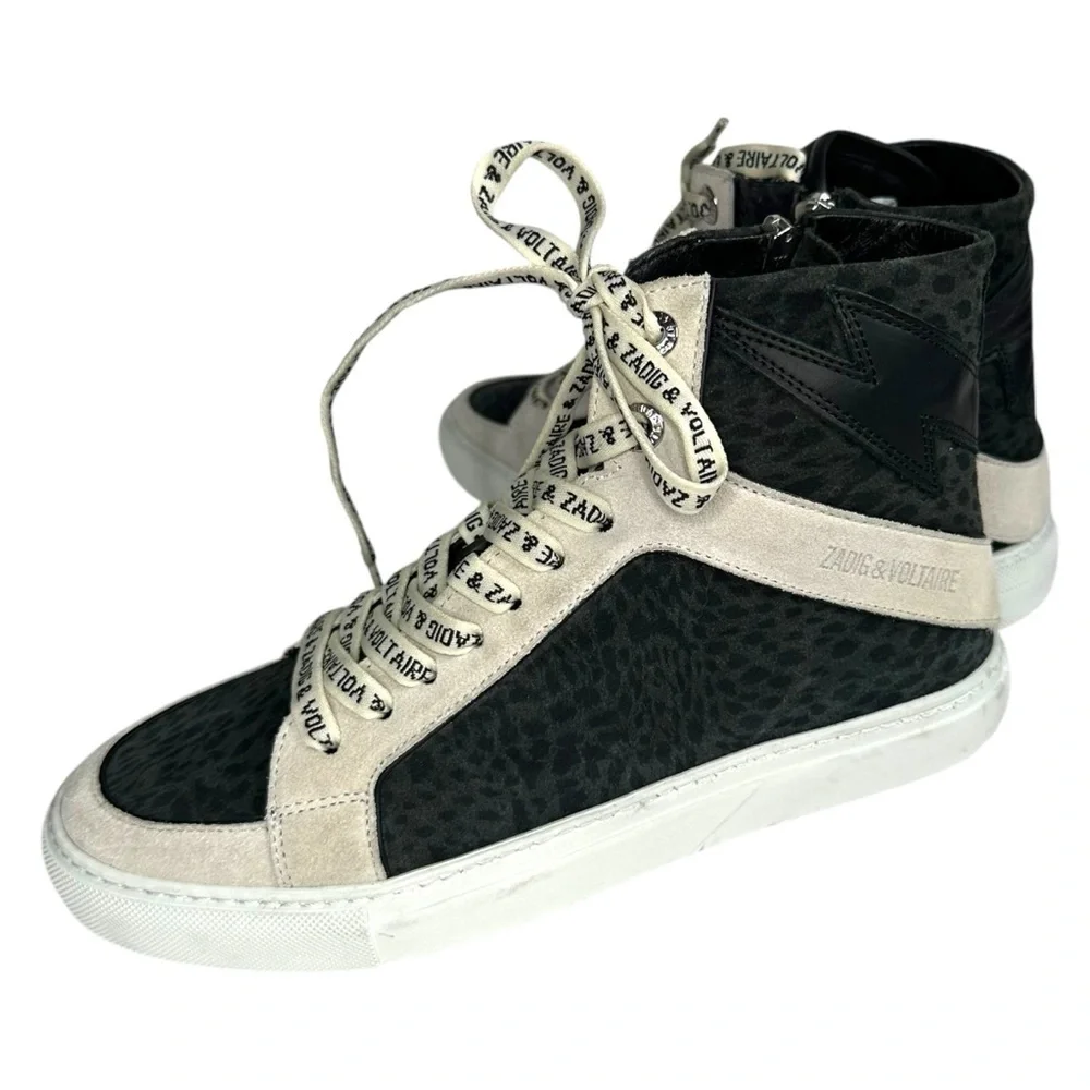 Zadig & Voltaire ZV1747 High Flash Sneakers Size 39 - Picture 6 of 10
